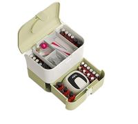 Maletin Manicura Caja De Plástico For Guardar Esmaltes Uñas Y Cosméticos Organizador De Esmaltes Uñas(Grün)