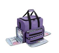 Maletin Manicura Estuche For Esmaltes De Uñas Con Capacidad For 80 Frascos Y Bolsas Extraíbles Organizador De Esmaltes Uñas(Purple)