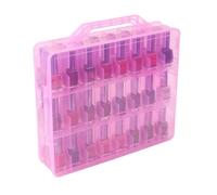 Maletin Manicura Estuche Organizador Universal For Esmaltes De Uñas En Gel Con Capacidad For 48 Frascos Organizador De Esmaltes Uñas(Pink)