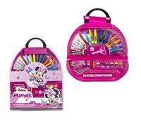 Maletín Minnie con 50 piezas para niñas Estuche Minnie de papelería con lápices de colores, rotuladores, acuarelas, crayones y accesorios escolares - Estuche Minnie portátil para colorear y dibujar
