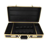 Maletín para Peluquería, Profesional de Metal Peluquería Organizador Caso con Mango portátil y 3 dígitos de Seguridad combinación de Bloqueo, Maleta de Viaje para peluquería