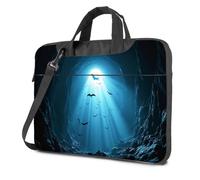 Maletín para portátil de 15.6 pulgadas, diseño de murciélagos volando a través de la cueva, mochila de mano para mujer, Color, 26x36cm