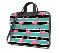 Maletín para portátil de 15.6 pulgadas, diseño de rayas de flamenco, bolsa de transporte para laptop, mochila para mujer, Color, 29x38cm
