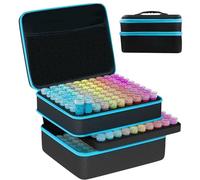 Maletín Portátil DIY para Diamond Painting en Azul con 240 Botes - Caja Organizadora de Accesorios Anti-Derrame, Almacenaje para Diamond Painting Accesorios