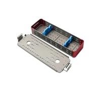 Maletín profesional para la esterilización de endoscopios: caja de almacenamiento para laparoscopios de aleación de aluminio, apta para autoclave, con soportes de silicona para endoscopios rígidos