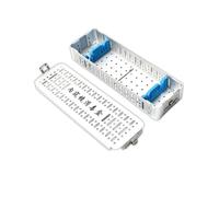 Maletín profesional para la esterilización de endoscopios: caja de almacenamiento para laparoscopios de aleación de aluminio, apta para autoclave, con soportes de silicona para endoscopios rígidos