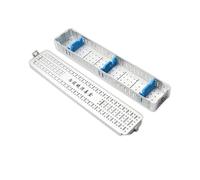 Maletín profesional para la esterilización de endoscopios: caja de almacenamiento para laparoscopios de aleación de aluminio, apta para autoclave, con soportes de silicona para endoscopios rígidos