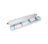 Maletín profesional para la esterilización de endoscopios: caja de almacenamiento para laparoscopios de aleación de aluminio, apta para autoclave, con soportes de silicona para endoscopios rígidos