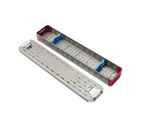 Maletín profesional para la esterilización de endoscopios: caja de almacenamiento para laparoscopios de aleación de aluminio, apta para autoclave, con soportes de silicona para endoscopios rígidos