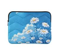 Maletín protector suave 360 para portátil de 13 a 14 pulgadas, bolsa acolchada para el trabajo, viajes, margaritas azules, Hello Sunshine Bloom Spring, M