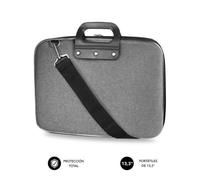 Maletín Subblim EVA Laptop Bag PL para Portátiles hasta 13.3'/ Cinta para Trolley/ Gris