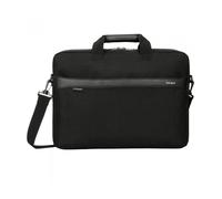 Estuche para computadora portátil Targus de hasta 17,3 pulgadas, estuche de carga superior GeoLite EcoSmart Advanced, tela liviana, duradera y resistente al agua - Negro