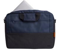 Trust Lisboa Maletín Portátil 16", Funda Portatil 16 Pulgadas con Correa para Carrito, Bolso Hombre de Plástico Reciclado con Tracolla, Mujer Universidad Negocio Trabajo Ordenador - Azul