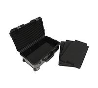 Maletín universal de 235 x 355 x 560 mm, resistente al agua, con espuma, ruedas, asa y ojales de cerradura, para cámara, electrónica y equipo