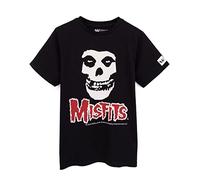 Malfits Camiseta Camiseta Niños Niños Niños Skull Music Band Logo Black Top 11-12 años