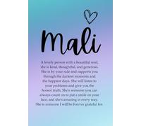 Mali: A personalised Welsh notebook for women, the perfect unique birthday gift for loved ones, a great notebook for journaling and goal setting