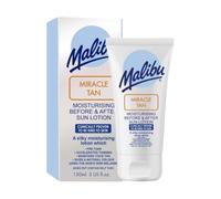 Malibu 150 ml Miracle Tan hidratando antes y después del sol | Aloe vera, vitamina E, flavonoides cítricos, hidratante y enriquecido con vitaminas, fórmula que mejora el bronceado