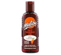 Malibu - Aceite de bronceado rápido resistente al agua con betacarotenos y fragancia a coco tropical (100 ml, marrón)