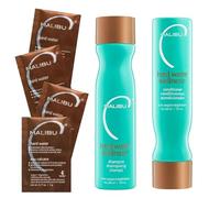 Malibu Hard Water Wellness Treatment Kit, 9 oz Shampoo, 9 oz Conditioner and 0.17 Hard Water Treatment by Malibu Wellness