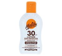 Malibu - Leche solar de protección muy alta contra rayos UVA y UVB (200 ml).