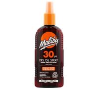 Malibu Sun SPF 30 - Spray de aceite seco no grasoso, alta protección, resistente al agua, 200 ml