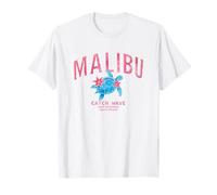 Malibu Tortuga Marina Catch Wave Siesta Playa Surf Floral Retro Camiseta