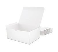 MALICPLUS 10 cajas de regalo de 9.5 x 6.5 x 4 pulgadas, cajas de regalo con tapas para el día de la madre, cajas de propuesta de dama de honor, cajas de regalo blancas a granel para regalos ligeros