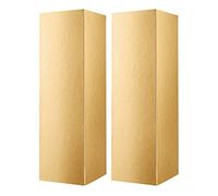 MALICPLUS 2 cajas de regalo de vino de 13 x 4.1 x 3.8 pulgadas, cajas de regalo para botellas para licor y champán, cajas de regalo plegables con cierre magnético (oro brillante con textura de césped)