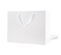 MALICPLUS 4 bolsas de regalo grandes de 16 x 6 x 12 pulgadas, bolsas grandes de color blanco mate con asas para todas las ocasiones