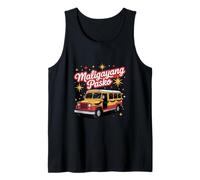Maligayang Pasko Christmas Jeepney Filipino Filipinas Camiseta sin Mangas