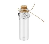 Malihome Botella de Vidrio Conmemorativa para el Pelo de Mascotas, Frasco para Cenizas o Pelo, Recuerdo de Perro o Gato, Regalo de condolencia para la pérdida de Memoria de Mascotas (Custom Made)