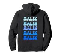 Malik Retro Name Stack Design Sudadera con Capucha