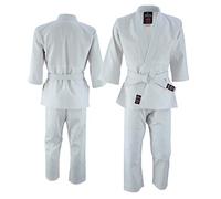 Malino Traje de Judo Gi para niños Uniforme de Poli-algodón 350Gsm Color Blanco tamaño 2/150