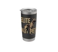 Malinois belga "Elite Not Pet" Vaso térmico de acero inoxidable de doble pared