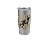 Malinois belga "Elite Not Pet" Vaso térmico de acero inoxidable de doble pared