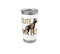 Malinois belga "Elite Not Pet" Vaso térmico de acero inoxidable de doble pared