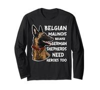 Malinois belga porque los pastores alemanes también necesitan héroes Manga Larga