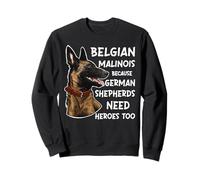 Malinois belga porque los pastores alemanes también necesitan héroes Sudadera