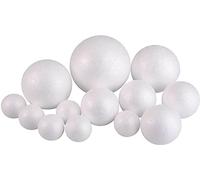 MALINOS 301030 - Bolas de poliestireno (7 cm, 36 Unidades, en Caja), Color Blanco
