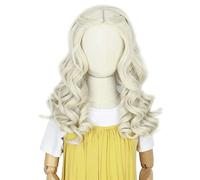 Malisa princesa cosplay pelucas de ola de cuerpo larga rubia custome de cabello sintético for la fiesta de halloween use cabello resistente al calor