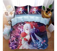 MALITING Juego de ropa de cama de anime Sakura con diseño de dibujos animados, funda nórdica y funda de almohada para niña, 135 x 200 cm, para cama individual, regalo B, 220 x 240 + 80 x 80 cm