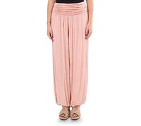 Malito 1482 - Pantalones bombachos para mujer en colores lisos - Pantalones harén para bailar - Pantalones Aladino para relajarse - Pantalones de ocio, altrosa, 36-44