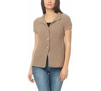 Malito 5060 - Chaleco de punto para mujer, manga larga, cárdigan básico con botones, marrón claro, 40 ES/44 ES