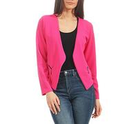 Malito Blazer Ante Basic-Look en Cremallera Business 6040 Mujer (L, Fucsia)