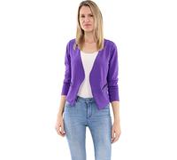Malito Blazer Ante Basic-Look en Cremallera Business 6040 Mujer (S, púrpura)
