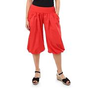 Malito - Capris de Mujer - pantalón Corto Talla única confeccionado en algodón - pantalón de Tejido Ligero y cómodo para los días cálidos - pantalón Fino Aladdin para el Verano 23286P Talla única