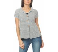 Malito - Chaleco de punto para mujer - Cárdigan de manga corta larga - Chaleco básico con botones 5060, gris claro, 40-44
