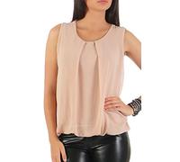 Malito Elegante fácil Blusa sin Mangas 6879 Mujer Talla Única (Beige)