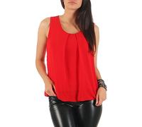 Malito Elegante fácil Blusa sin Mangas 6879 Mujer Talla Única (Rojo)
