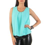 Malito Elegante fácil Blusa sin Mangas 6879 Mujer Talla Única (Turquesa)